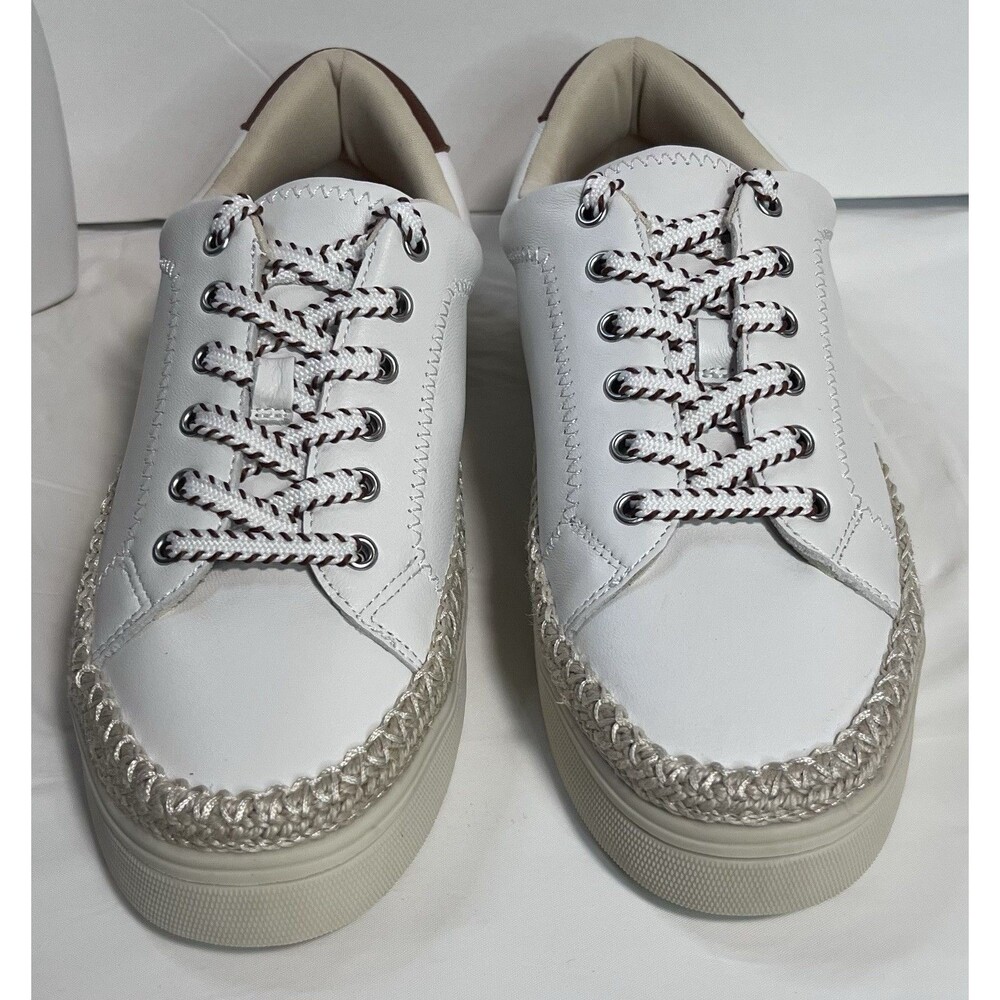 Lucky Brand Cheynas White Leather Lace Up Sneakers Women's Size 9M EU 40